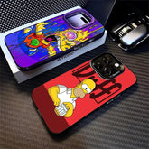 Cartoon The Simpsons Matte Phone Case for iPhone